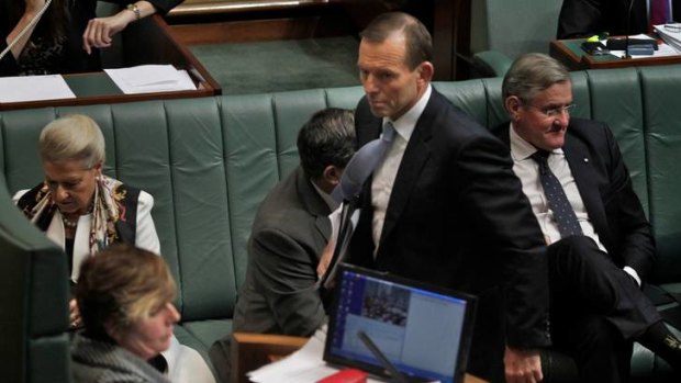 Opposition Leader Tony Abbott was ordered from the lower house by Deputy Speaker Anna Burke yesterday.