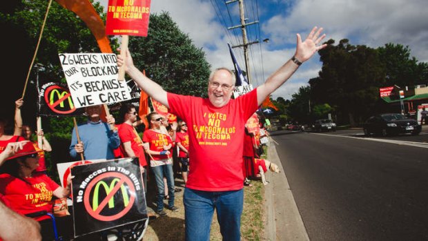 Tecoma protester Gary Muratore fears the new law.