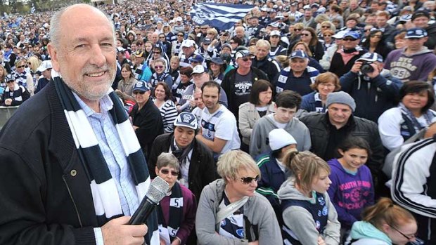 Geelong president Colin Carter at the 2011 Cats premiership celebrations.