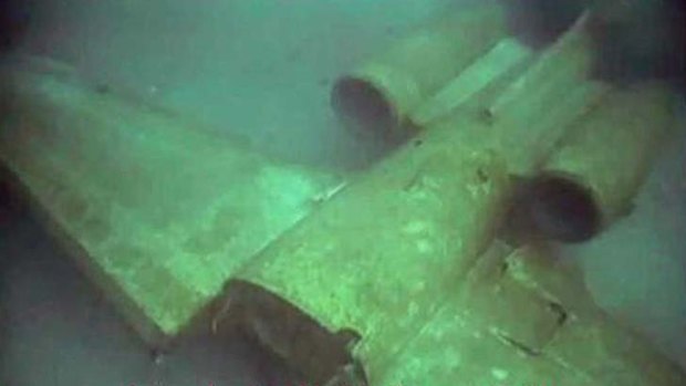 "Pull up, pull up" ... wreckage of the sunken plane.