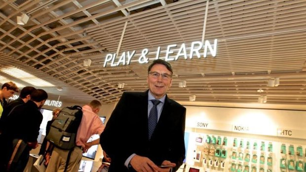 Apple of his eye: "We wanted to envelop people in a digitally intimate environment," says Telstra CEO David Thodey of the company's newly opened Discovery Store in Sydney.