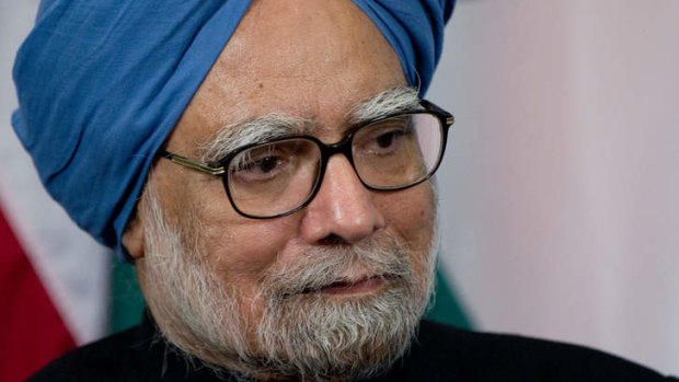 Happier times: Indian Prime Minister Manmohan Singh.