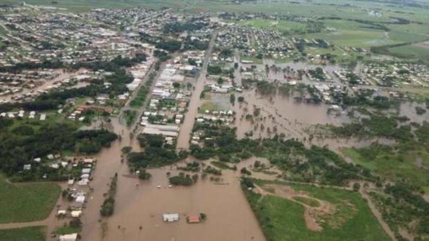 Ingham flooded after Cyclone Ita.