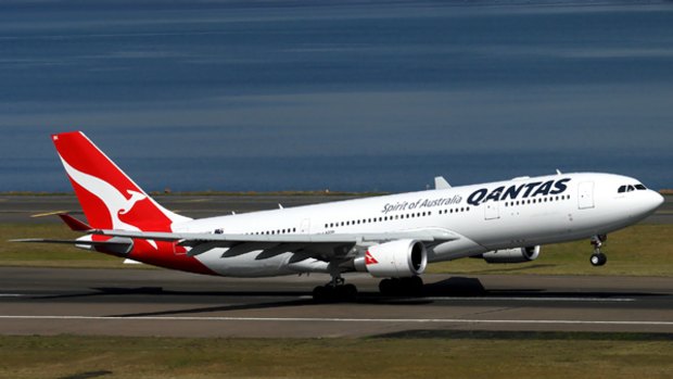 A Qantas A330-200 Airbus.