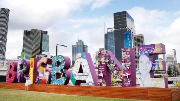 The Brisbane sign by day.
