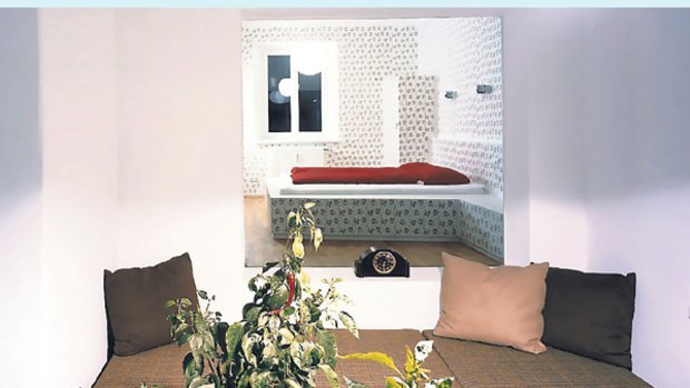 A Pixel Hotel room in Linz.