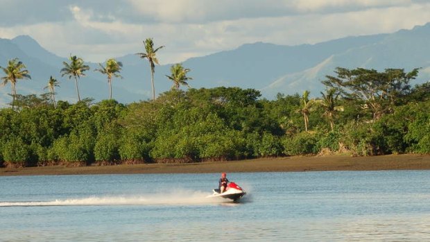 Fiji adventures: jet skiing.
