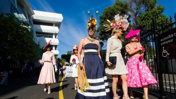 Early arrivals at this year's Melbourne Cup, just the start of the silly season.  