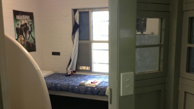 Inside a cell at the refurbished Banksia Hill detention centre.