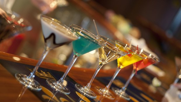 Carnival Cruise Line's martini tasting.