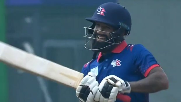 Dipendra Singh Airee scores a half century off just nine-balls
