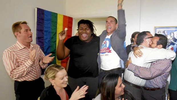 Celebrations after the US Supreme Court's ruling on gay marriage.