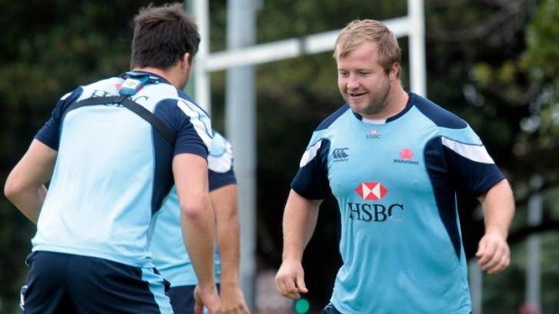 Happy camper: Waratahs prop Benn Robinson wants to remain with the Super Rugby franchise beyond 2013.