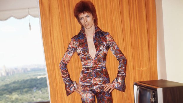 Space cadet: David Bowie in his Ziggy Stardust costume in New York in 1973.