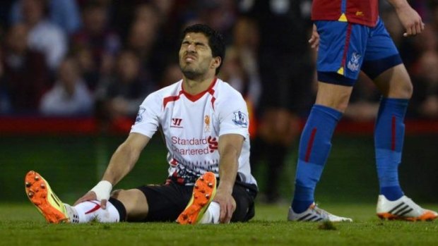 Liverpool's Luis Suarez was in tears after the final whistle.