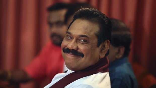 Celebratory mood  ... the re-elected President of Sri Lanka, Mahinda Rajapaksa, said more legal immigration to Australia would be encouraged.