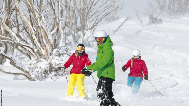 Snow-offs: Family fun at
Falls Creek.