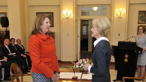 Catherine King, MP, and Governor-General Quentin Bryce.