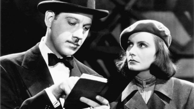 Greta Garbo and Melvyn Douglas in <i>Ninotchka</i>.