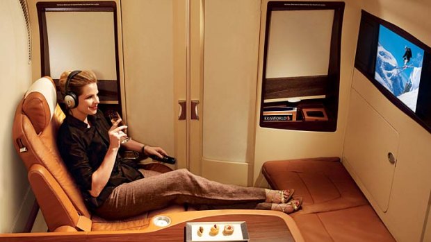 Luxury, thy name is SIA ... a first class suite on the Singapore A380.