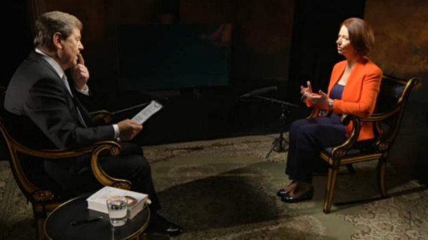 Julia Gillard speaks to Ray Martin on Tuesday night.