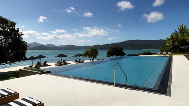 The pool at Qualia.