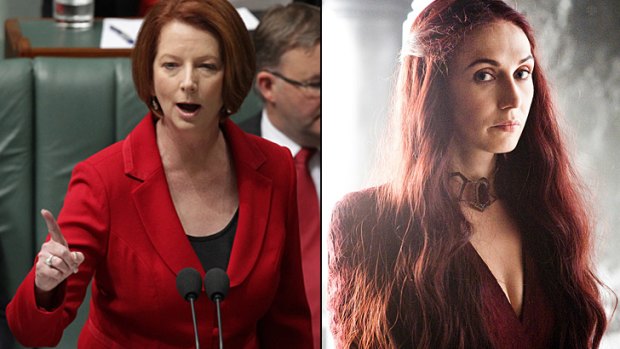 Australia's own 'Red Woman' ... Julia Gillard admitting to feeling the Iron Throne power of taking office as PM.