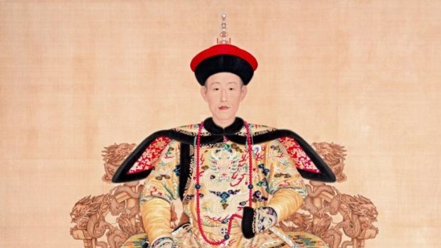 Portrait of Qianlong Emperor on silk by Giuseppe Castiglione, 1736.