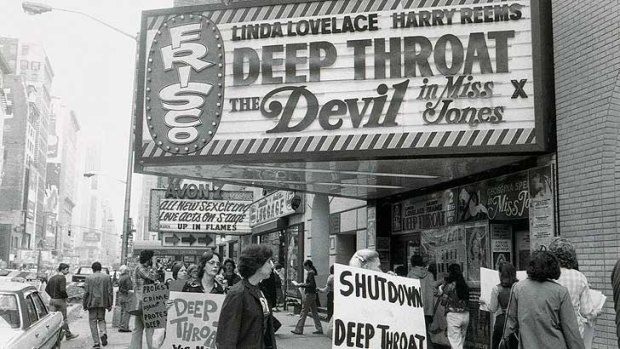 Women took to Time Square to protest against <i>Deep Throat</i> during its initial run in cinemas; next month it comes to a rooftop cinema in Perth.