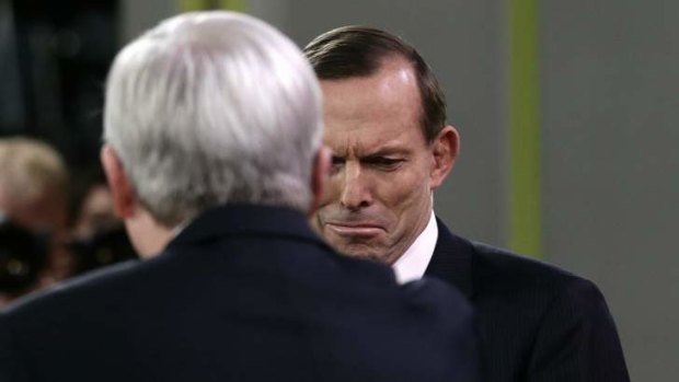 Back-tracked disgracefully: Coalition leader Tony Abbott.