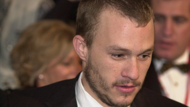 Heath Ledger at the Melbourne world premiere of Ned Kelly.