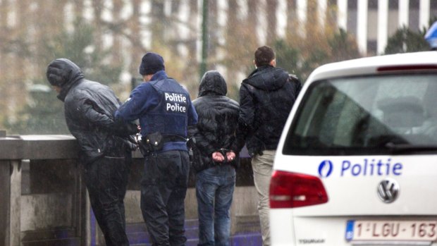 Police arrest a man in Brussels after searching his car which had French number plates.