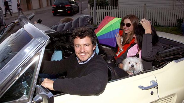 Family outing &#8230; superstar cruising in the eastern suburbs.