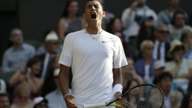 Historic win: Nick Kyrgios.