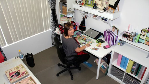 Melissa Mandy in her "woman cave".