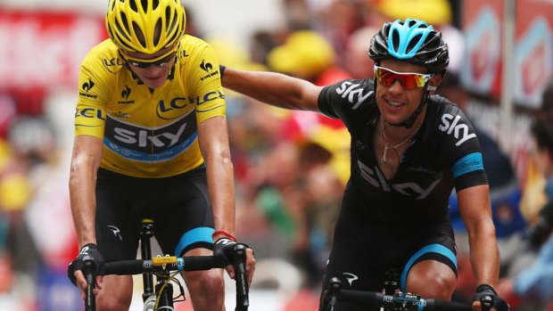 Team man: Australia's Richie Porte (right) and Great Britain's Chris Froome during the 2013 Tour de France.