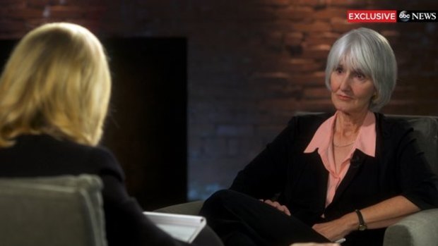 Sue Klebold in an interview with American ABC News's Diane Sawyer this month.