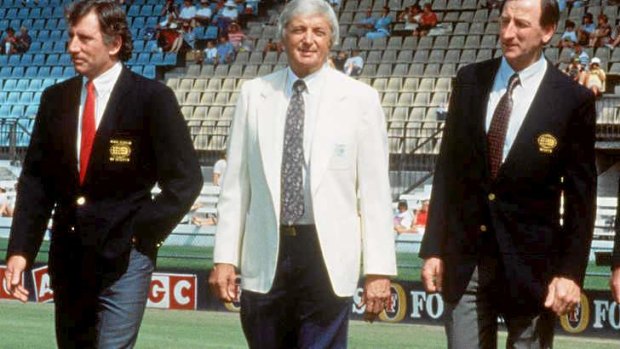 Those were the days: Ian Chappell, Richie Benaud and Bill Lawry.