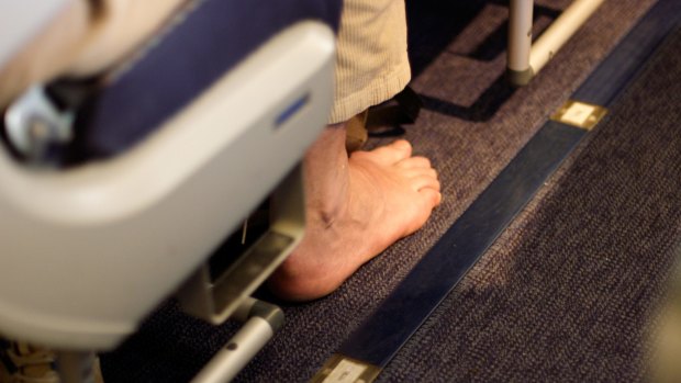 Bare feet on planes: Unsightly, unmannerly and an offence to all.