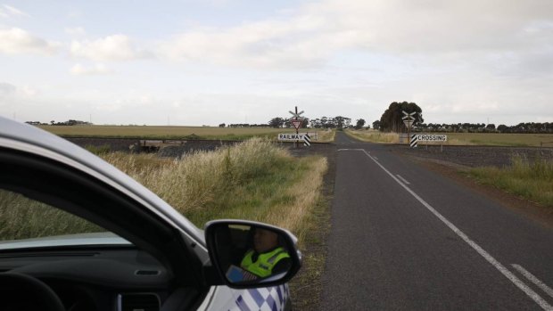Police said the crash occurred at a level crossing east of Nelsons Road shortly before 5pm.