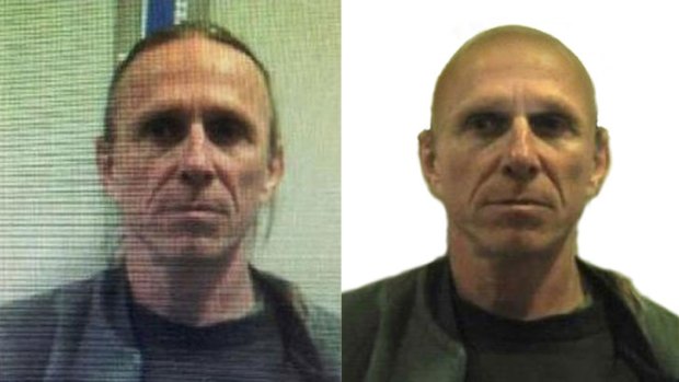 Bernd Neumann as he looked when he escaped and (right) what police say he may look like if he has recently altered his appearance.