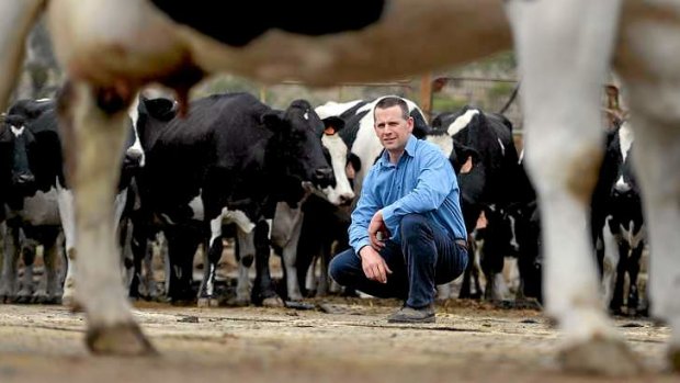 Yarra Valley dairy farmer Tyran Jones.