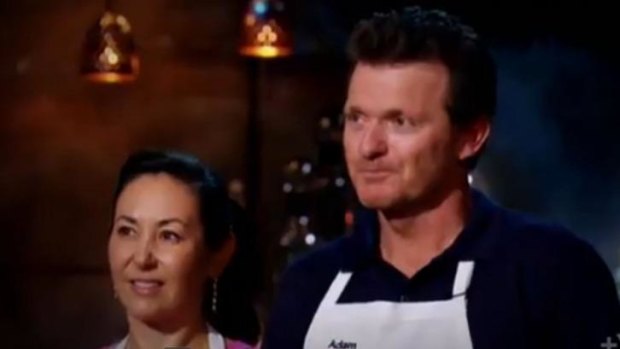 Carol and Adam receive the news that they have been eliminated from My Kitchen Rules.