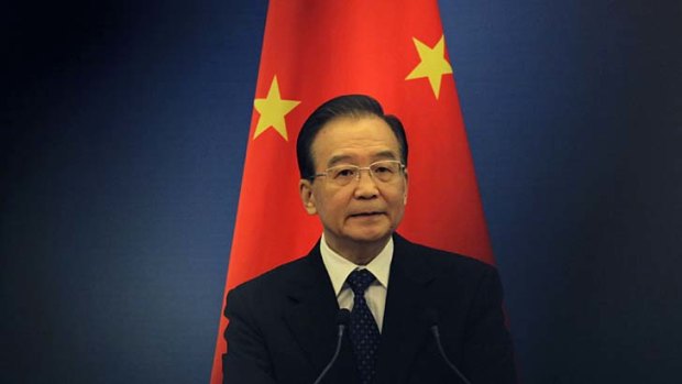 Outgoing premier: Wen Jiabao.