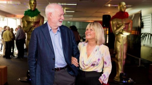 Now: David Stratton and Margaret Pomeranz at the <i>At The Movies</i> farewell party.