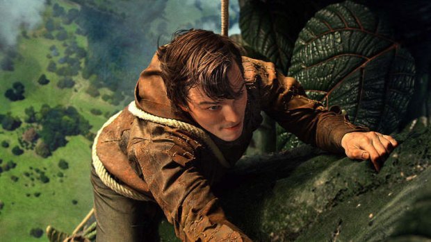 Hit and myth: Jack (Nicholas Hoult) scales the stalk in the effects-heavy fairytale adaption <em>Jack the Giant Slayer</em>.