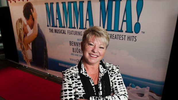 Mamma Mia co-producer Louise Withers at the Canberra Theatre for the announcement of <i>Mamma Mia!</i>. 
