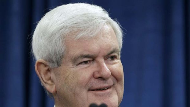 Strong in debates ... Republican presidential candidate Newt Gingrich.