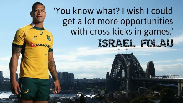 Keen to fly: Israel Folau.