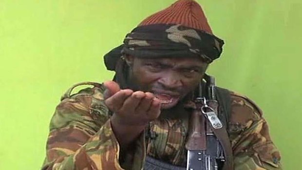 Making his point: Boko Haram leader Abubakar Shekau.